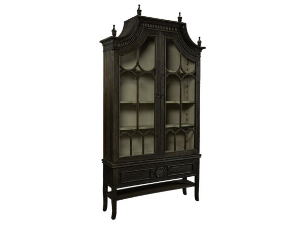 Reims Cathedral Black Arched Cabinet Accent Furniture Accent Furniture