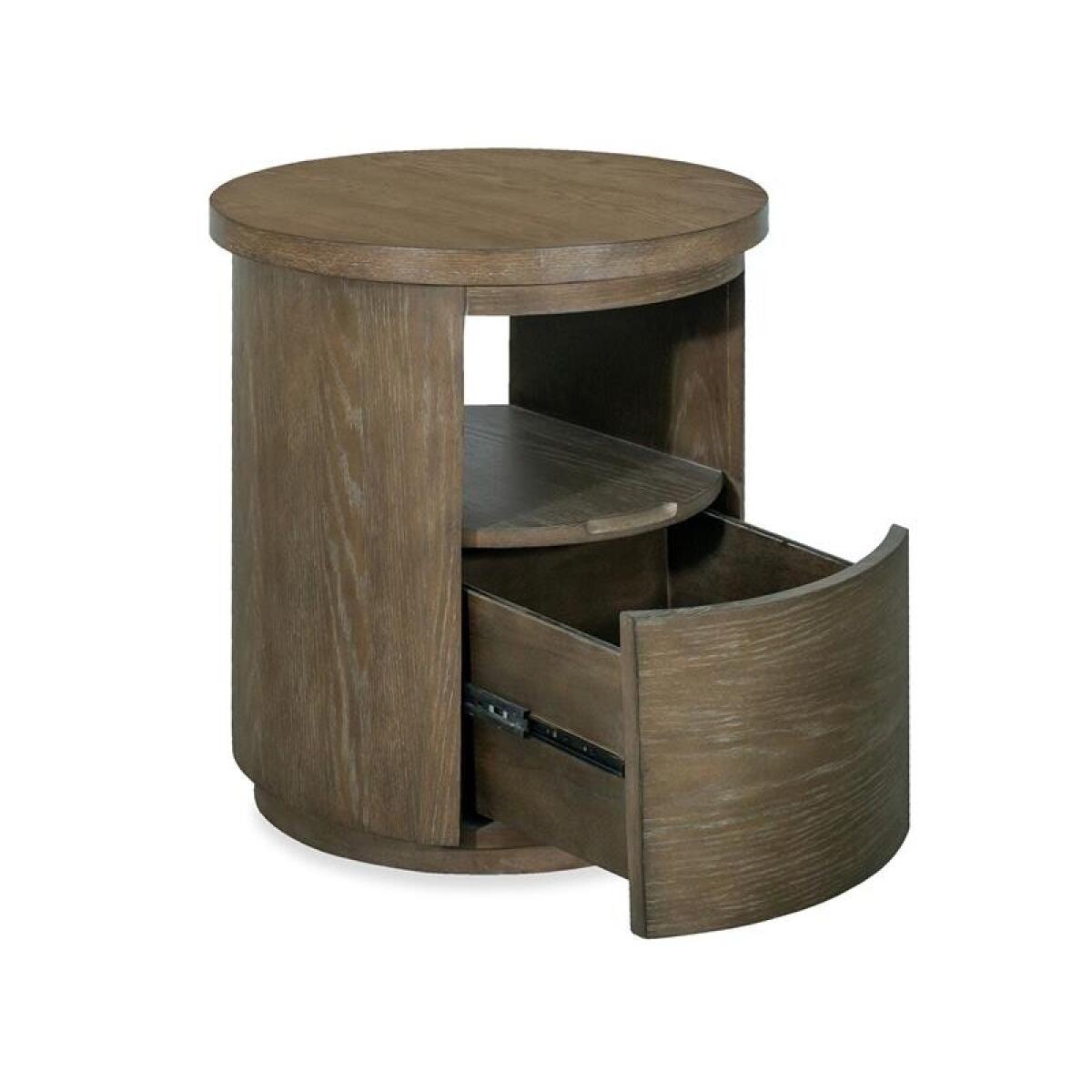 Bosley Lt. Brown Round End Table End tables Brown 13