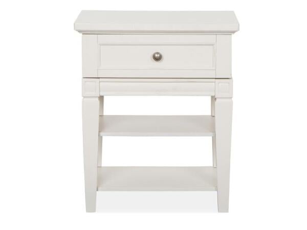 Willowbrook Open Nightstand Nightstands Egg Shell White w/slight rub through, M10868 Natural Fabric
