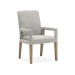 Lindon Dining Arm Chair w/Grey Uph.Seat & Back (2/ctn)