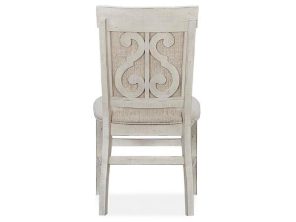 Bronwyn Dining Side Chair w/Upholstered Seat & Back (2/ctn) Chairs & Benches Alabaster, Toasted Nutmeg, Antique Brass w/Pewter Overlay, Baja Natural Fabric 22