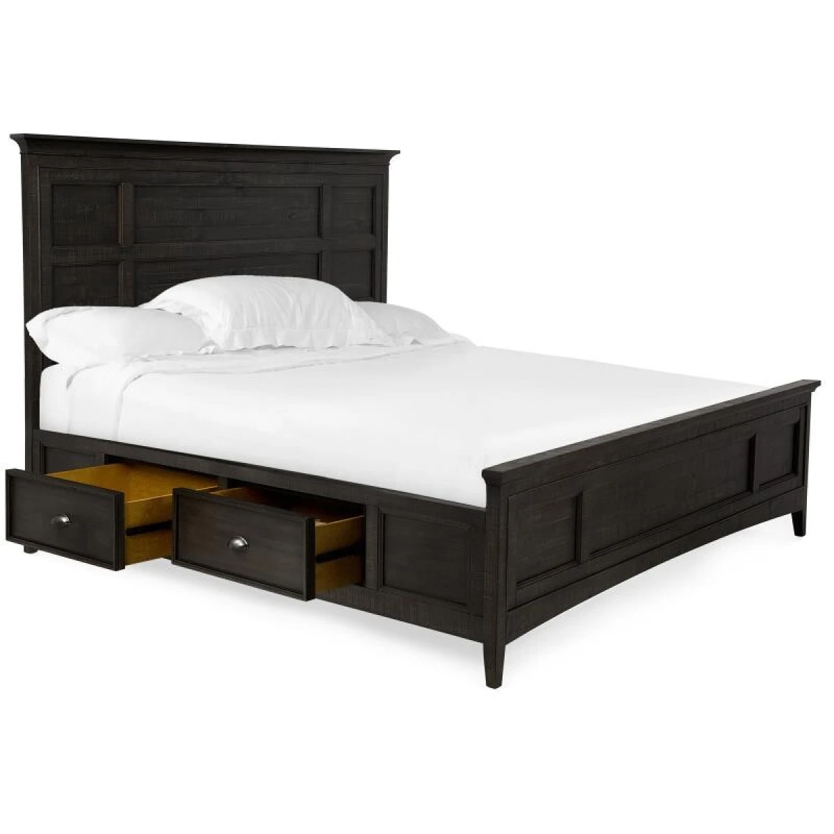 Westley Falls Complete Queen Panel Bed with Storage Rails Beds Beds 7