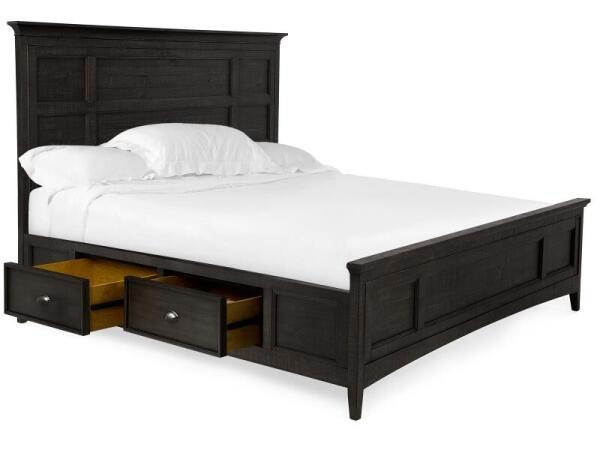 Westley B4399-55 Complete Queen Panel Bed with Storage Rails - Image 5