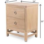 Monterey 2 Drawer Electrified Nightstand Nightstands Brown 14
