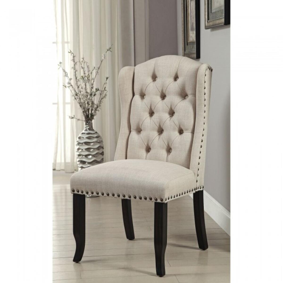 Sania Side Chair (2/Box) Chairs & Benches Antique Black/Beige 5