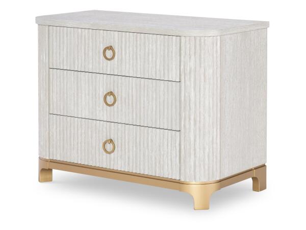 Oyster Chest Nightstand Nightstands Cream
