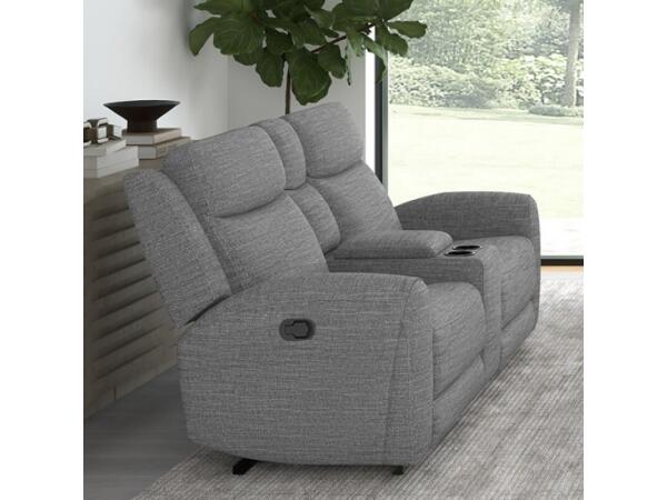 Antonius Manual Recliner Loveseat w/ Console Loveseats Furniture of America