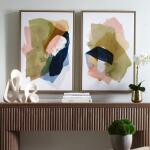 Abstract Afternoon Framed Canvases, S/2