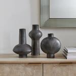 Charcoal Bloom Indoor-outdoor Vases, S/3 - Image 3