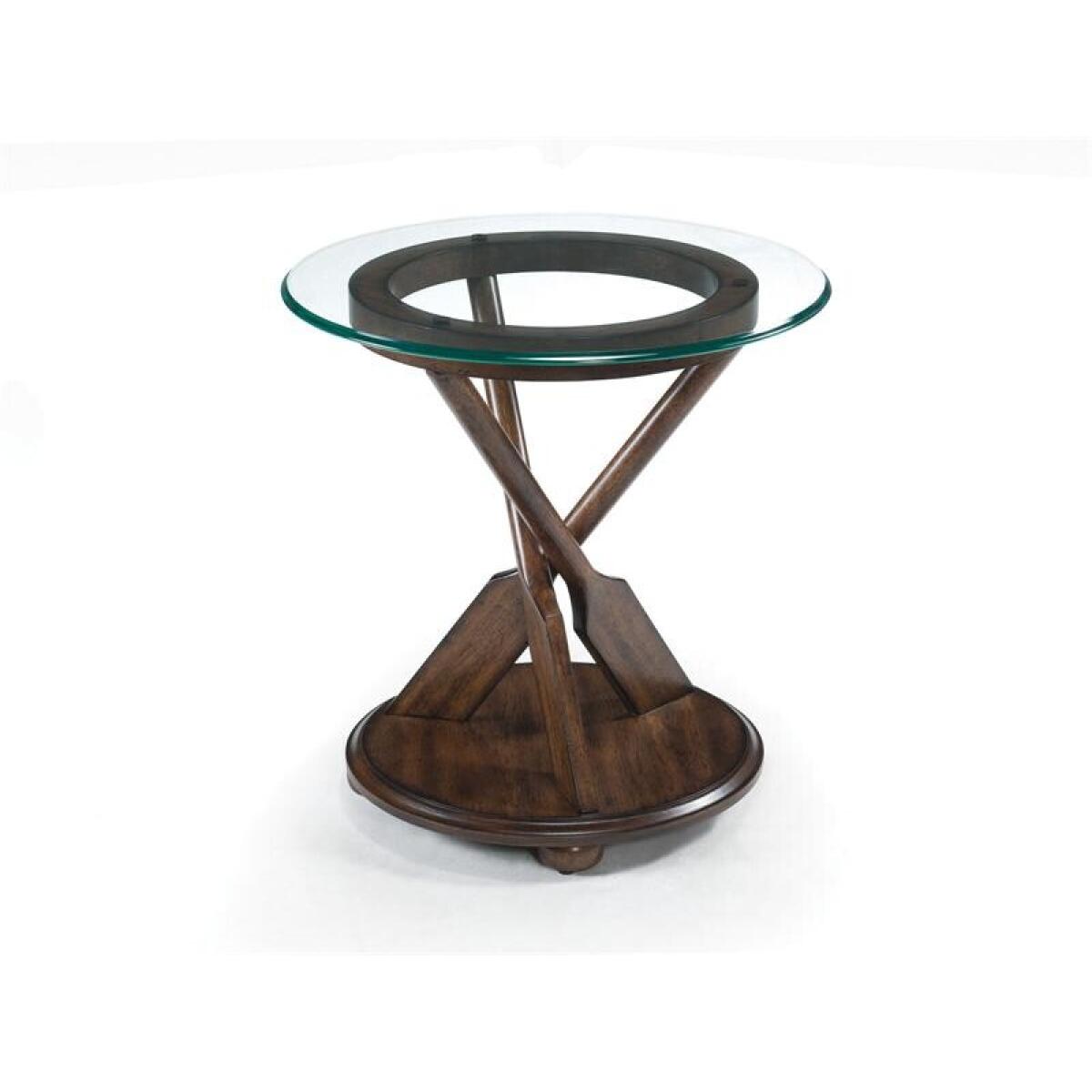 Beaufort Wood Round End Table Base KD - Image 2