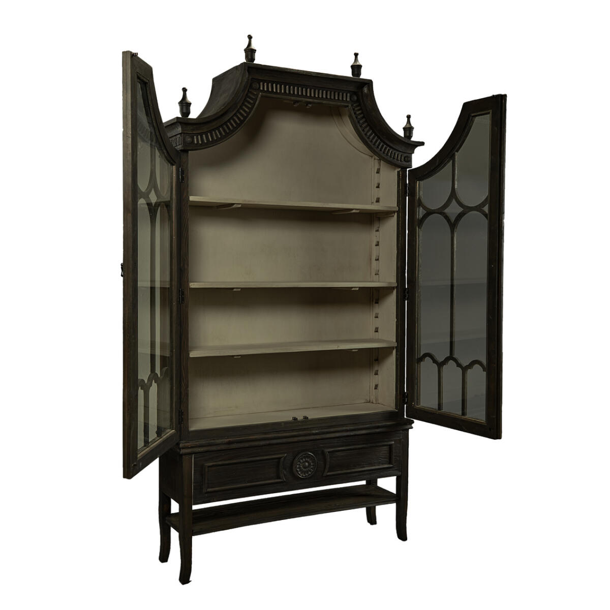 Reims Cathedral Black Arched Cabinet Accent Furniture Accent Furniture 5