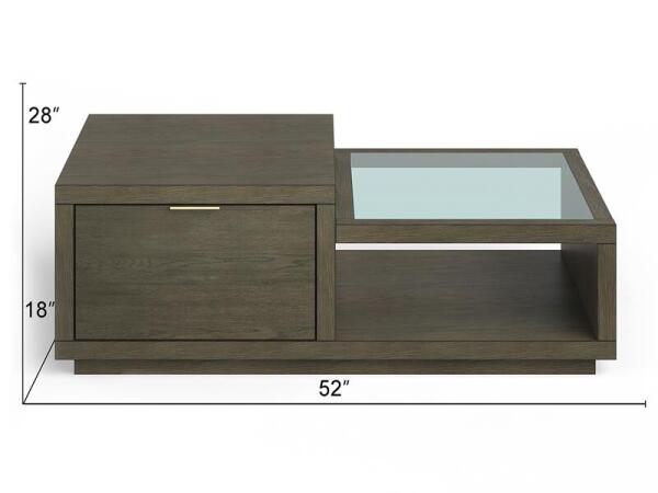 Merrick Rectangular Cocktail Table w/Casters Cocktail & Coffee Tables Brown 19