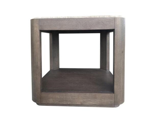 Rect End Table With Stone Top - Image 3