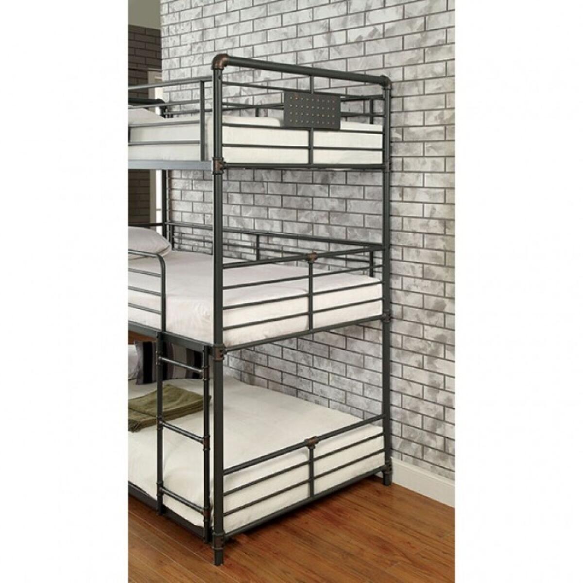 Olga Twin/Twin/Twin Bunk Bed Youth Beds Antique Black 7