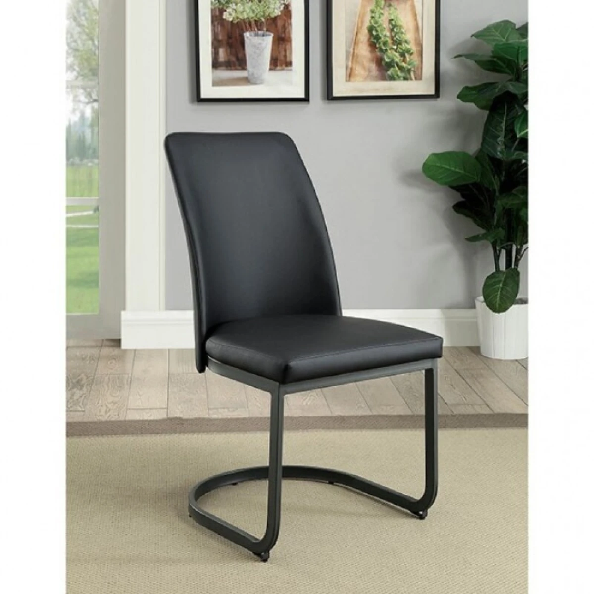 Saskia Side Chair (2/Ctn) Chairs & Benches Black 5