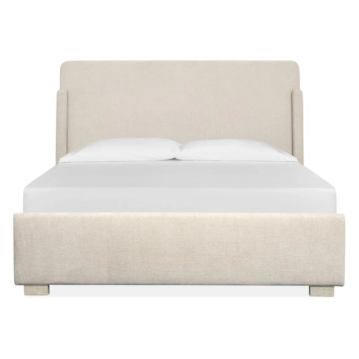 Lorelei Wood Queen Sleigh Bed Upholstered Headboard KD - Image 2