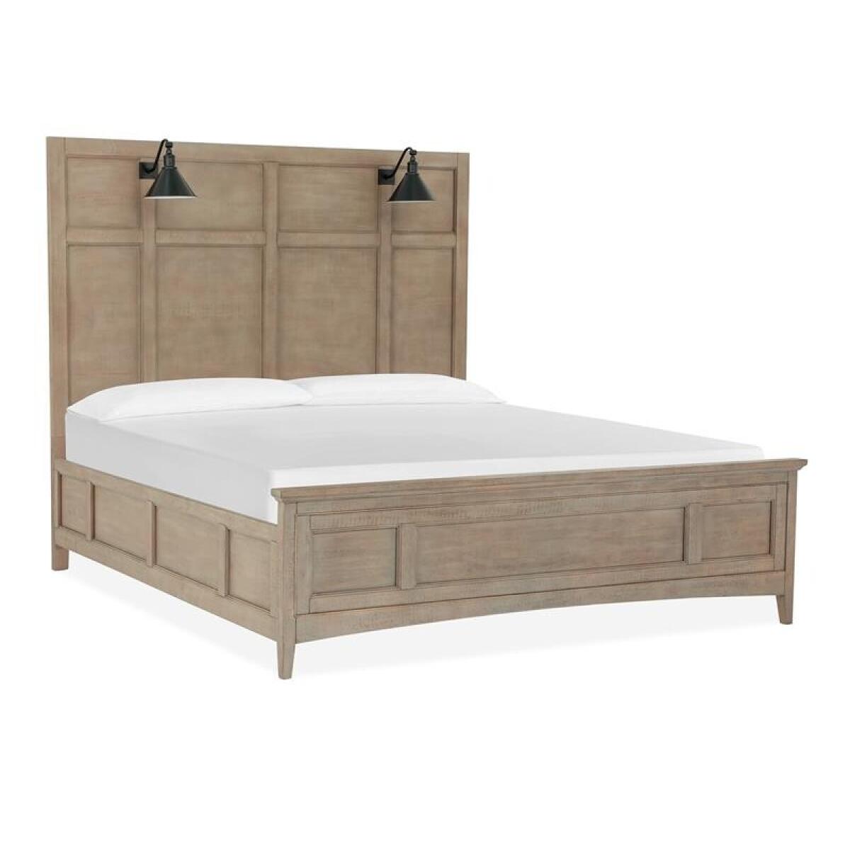 Paxton Place Complete King Lamp Panel Bed with Regular Rails Beds Beds 6