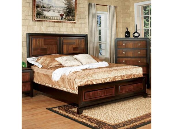 Patra 5 Pc Queen Bedroom Set Bedroom Sets Acacia/Walnut