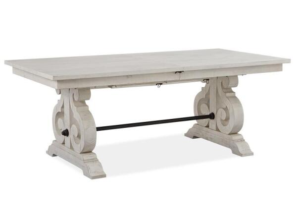 Bronwyn Rectangular Dining Table Dining Tables Alabaster, Toasted Nutmeg, Antique Brass w/Pewter Overlay, Baja Natural Fabric