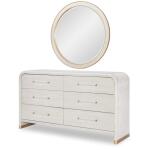 Round Mirror Bedroom Mirrors Cream 13