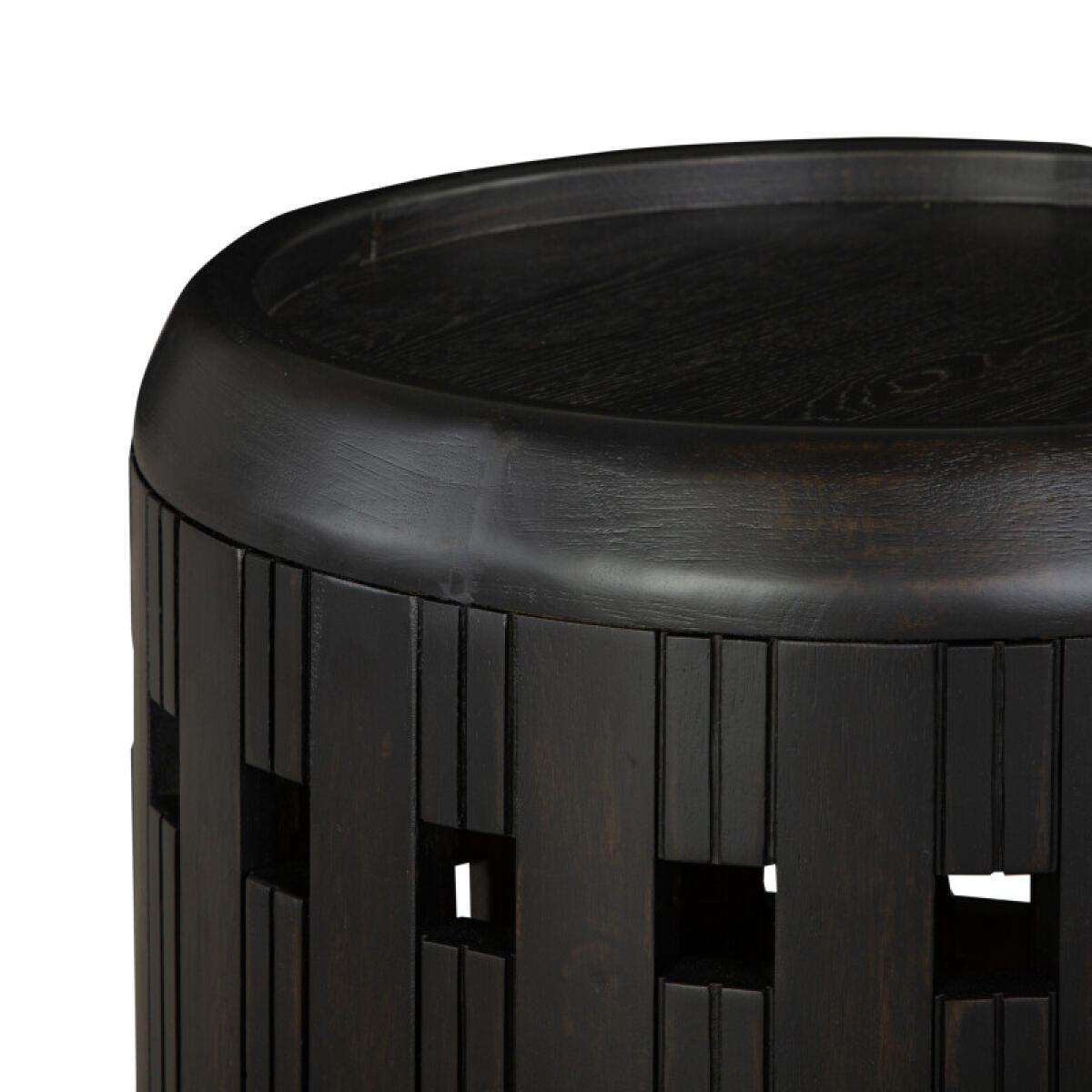 Dark Round Accent End Table - Image 4