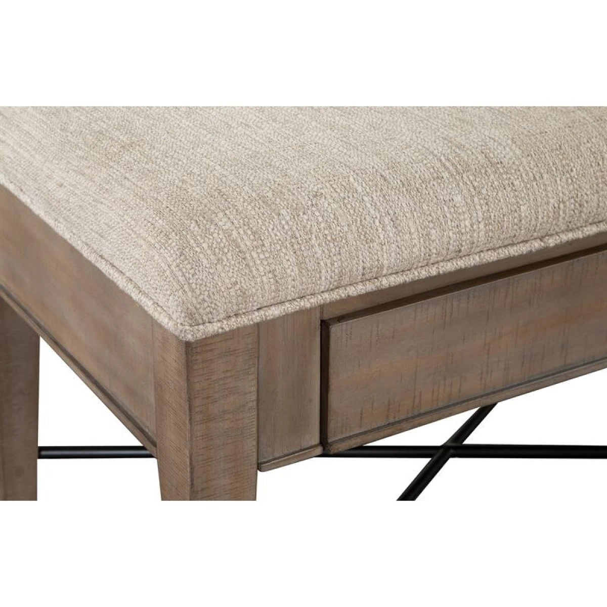 Paxton Place Bench w/Upholstered Seat Chairs & Benches Brown 5