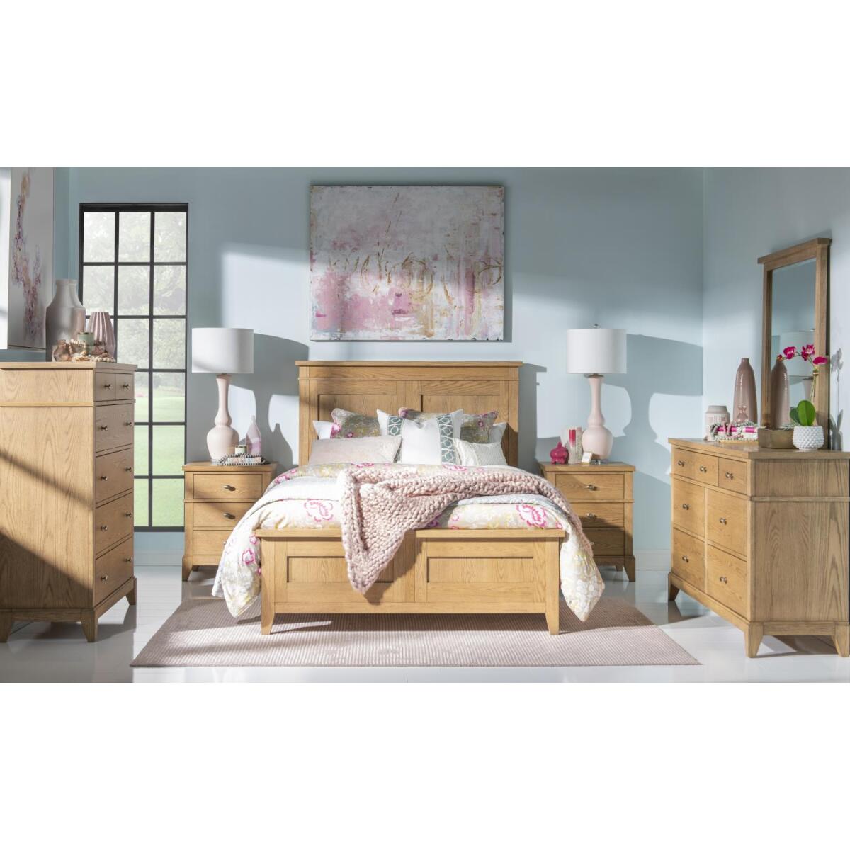 Complete Panel Bed Full 4/6 Natural Hickory - Image 5