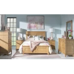 Complete Panel Bed Full 4/6 Natural Hickory Youth Beds Brown 13