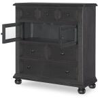 Glass Door 6 Drawer Chest Chests Black 10