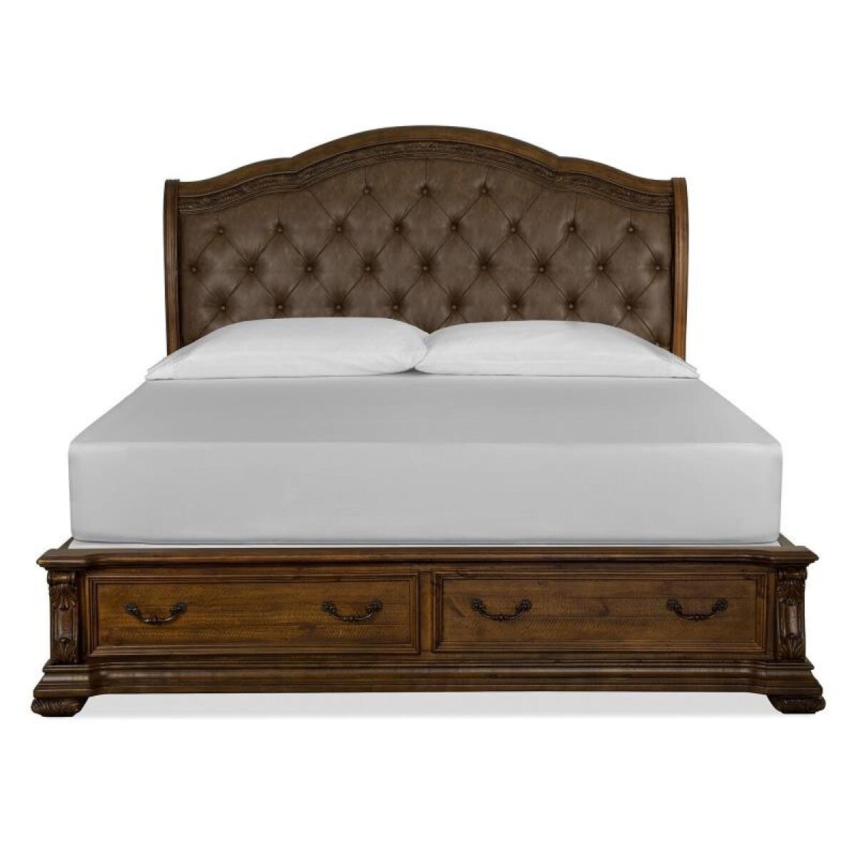 Durango Complete King Sleigh Storage Bed w/Upholstered HB - Image 2