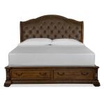 Durango Complete King Sleigh Storage Bed w/Upholstered HB