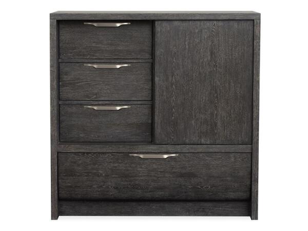 Kinsley Sliding Door Chest Chests Black Heron, Oslo Pewter Fabric
