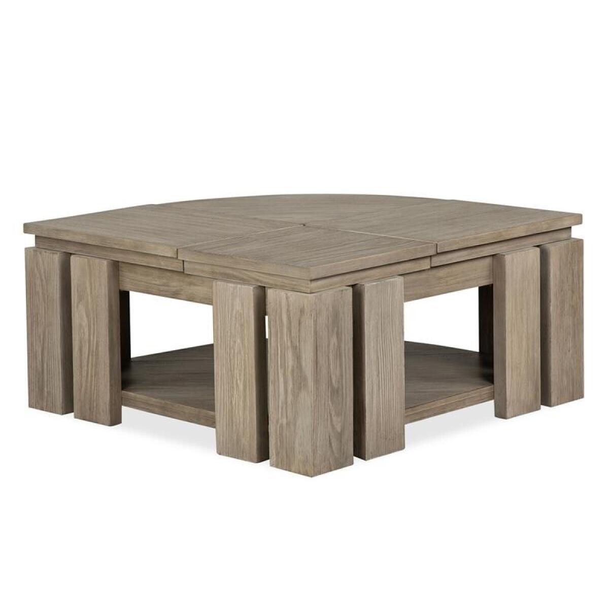 Conrad Pie Shaped Lift Top Cocktail Table w/Casters - Image 12