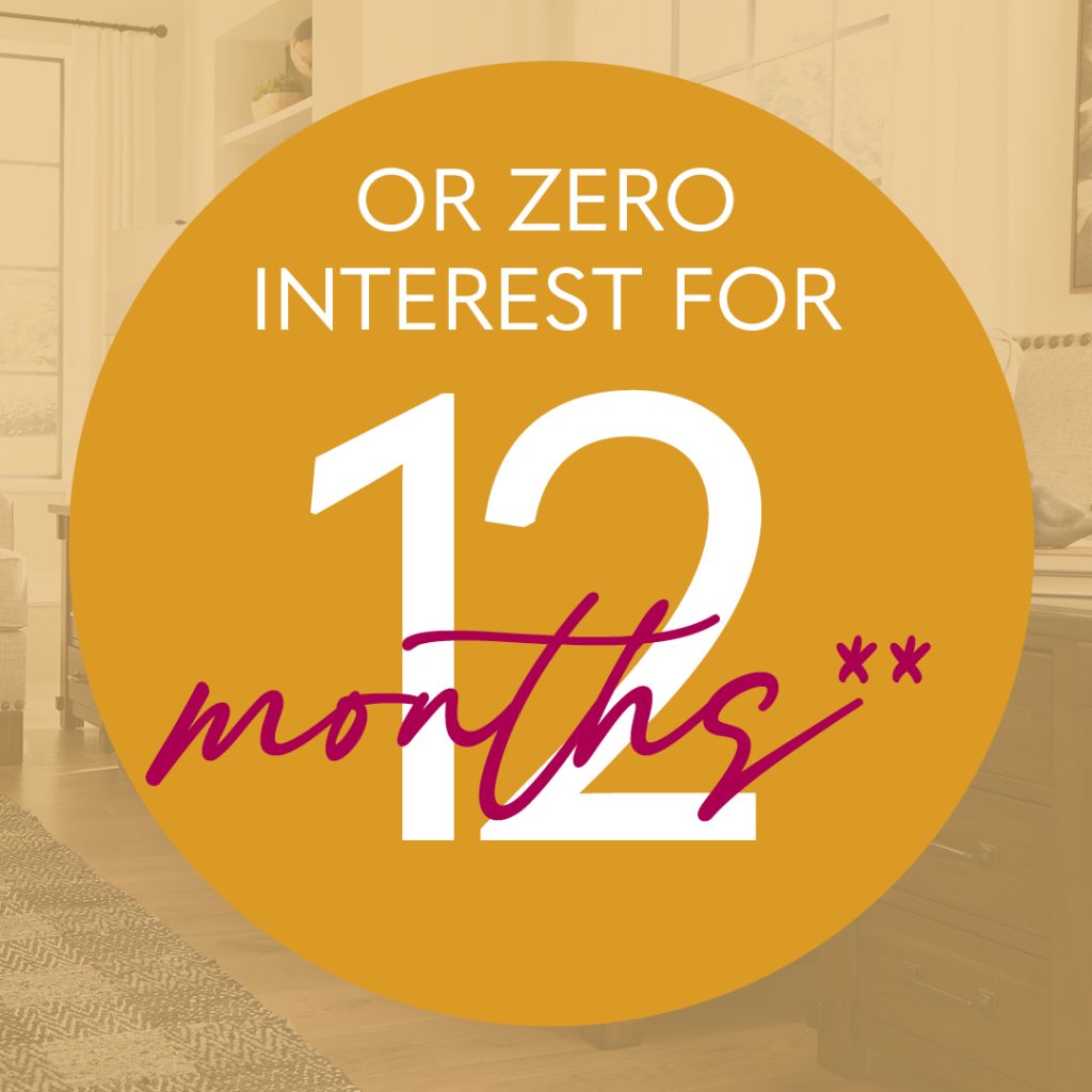 Or Zero Interest for 12 Months Special Financing**