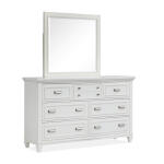 Drawer Dresser_White with Landscape Mirror_White Dressers Dressers 10
