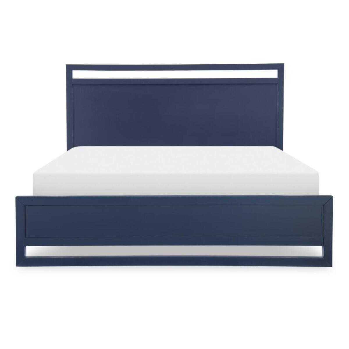 Complete Panel Bed Queen 5/0 Blue Finish Beds Beds 5
