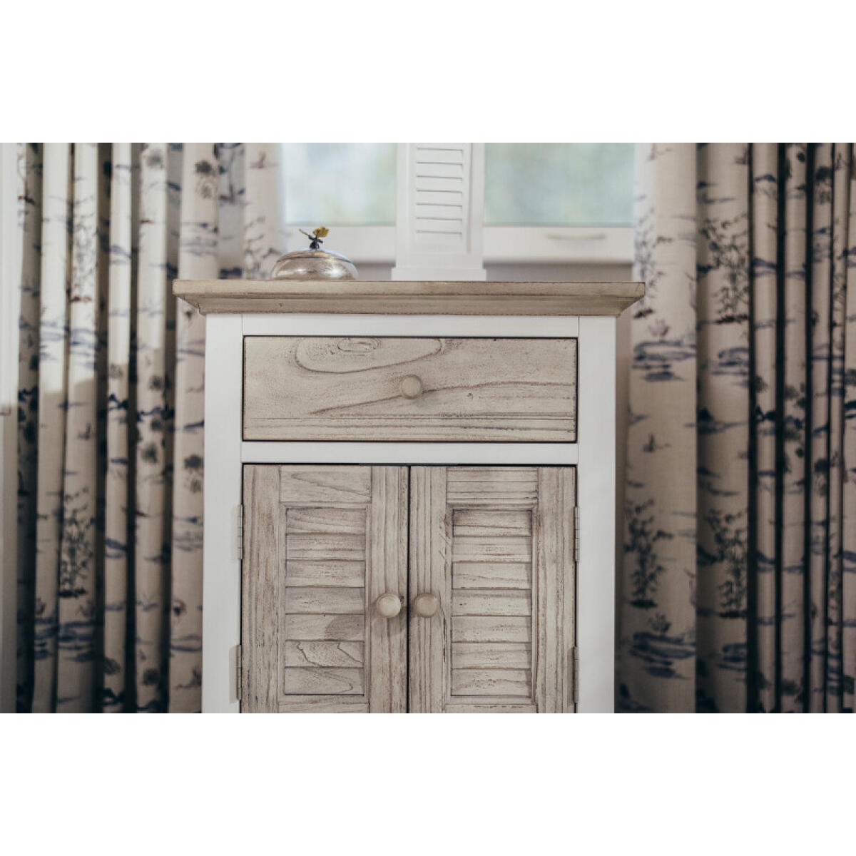 Islamorada 1-drawer / 2-door Electrified Coastal Nightstand - Image 20