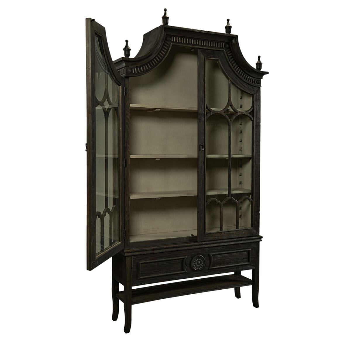 Reims Cathedral Black Arched Cabinet Accent Furniture Accent Furniture 6