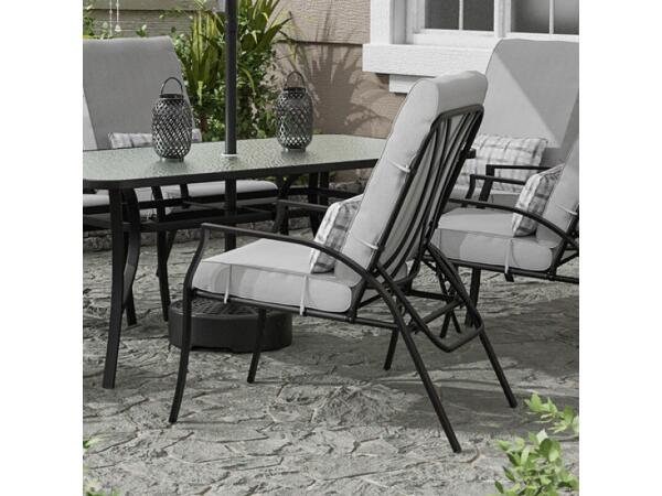 Palma Adjustable Chairs (6/CTN) Outdoor Chairs Black/Gray