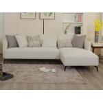 Amara Wood Frame Upholstered Ivory RAF Chaise KD