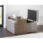 Squarestorgae Ottoman W Wood Top Ottomans & Poufs Brown 8