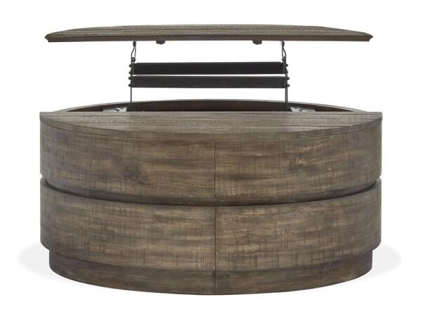 Baisden T5194-57 Round Lift Top Cocktail Table w/Casters - Image 5