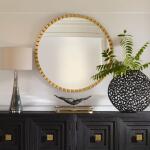 Dandridge Round Mirror, Gold - Image 4