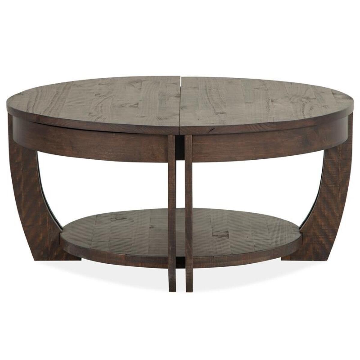 Lyndale Lift Top Storage Cocktail Table w/Casters Cocktail & Coffee Tables Brown 6