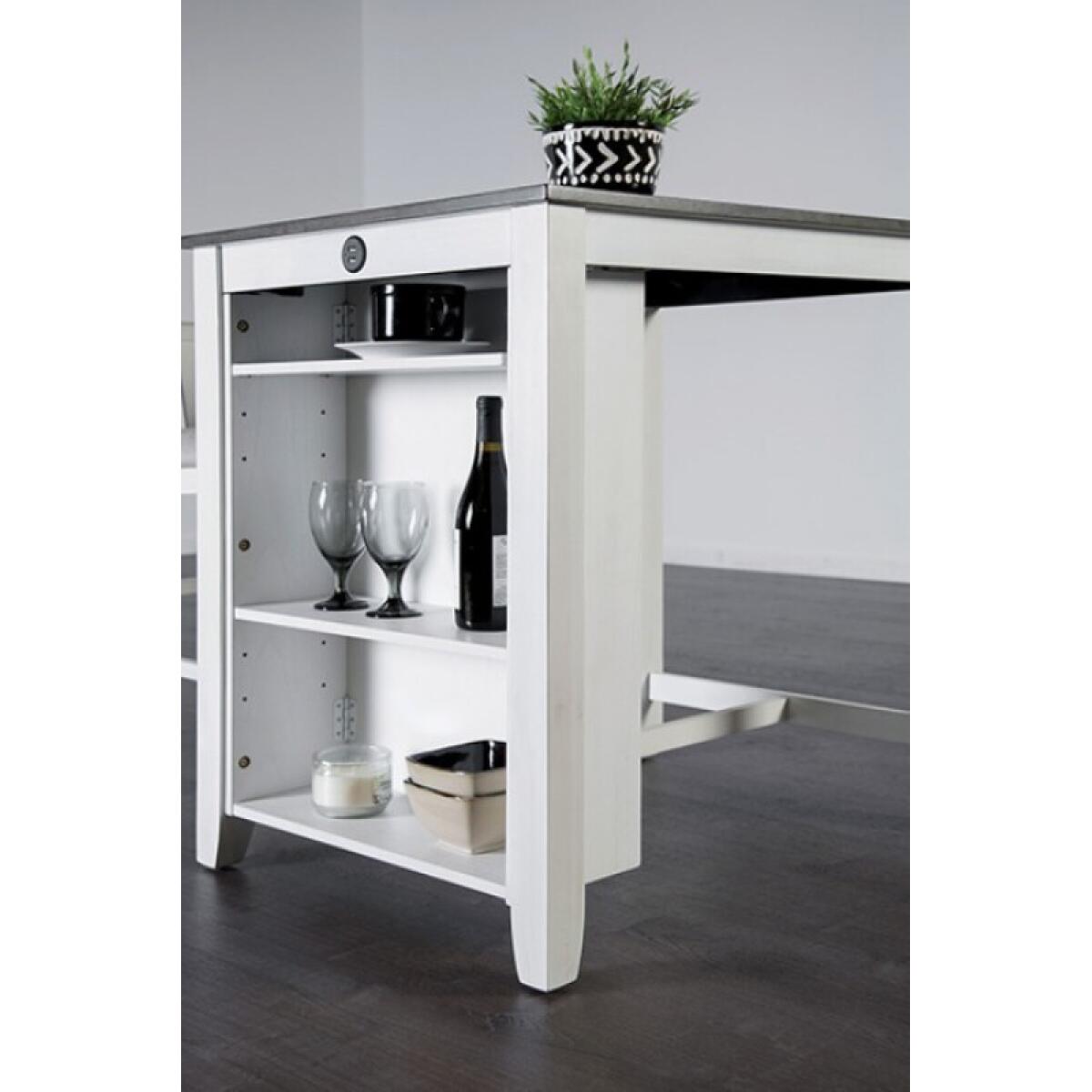 Lescles 3 Pc Counter Ht Set (1 Table + 2 Chairs) Dining Sets Dining Sets 10