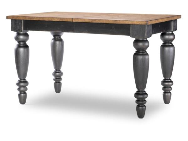 Chimney Leg Counter Height Table Dining Tables Barnwood Oak And Kettle Black