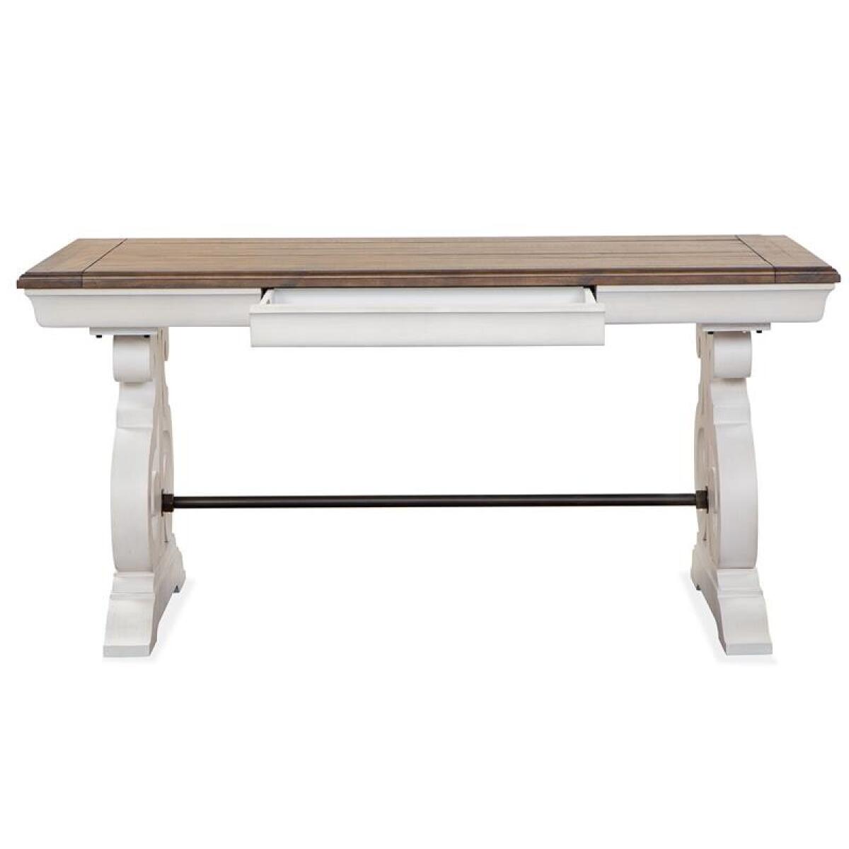 Bronwyn Two Tone Writing Desk Desks Alabaster, Toasted Nutmeg 10