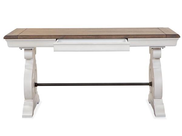 Bronwyn Two Tone Writing Desk Desks Alabaster, Toasted Nutmeg 19