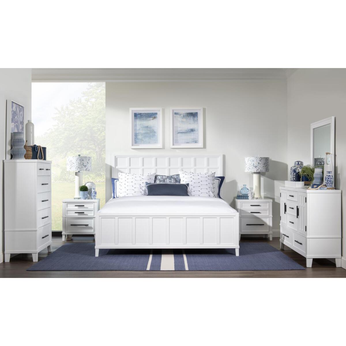 Complete Panel Bed, Queen 5/0 Beds Alabaster 7