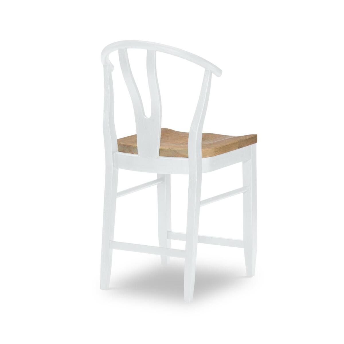 Wishbone Back Counter Height Chair White - Image 3